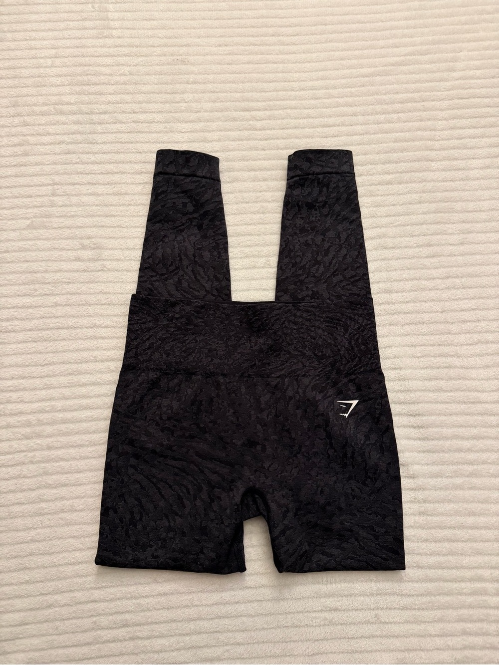 Gymshark Black High-Rise Bike Shorts with Subtle Texture